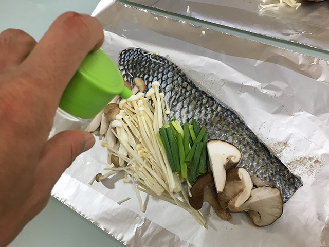 チヌ(クロダイ)料理ホイル焼き