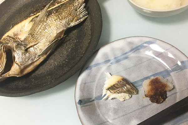 真鯛とチヌ(クロダイ)料理塩焼き